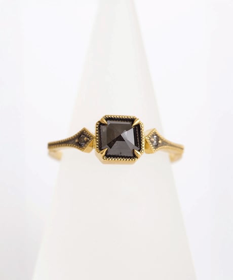 One of kind / Black Diamond ring ＜K18YG＞ - R1320YG