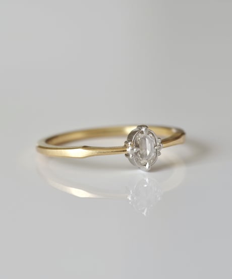 One of a kind / Rosecut diamond Ring ＜K18YG,PT950＞ - RR108C