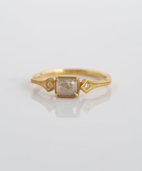One of kind / Natural Diamond ring ＜K18YG＞ - R504YG
