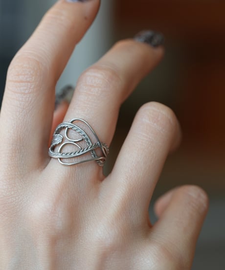 YARN cuff ring - Ⅱ ＜Pt900＞