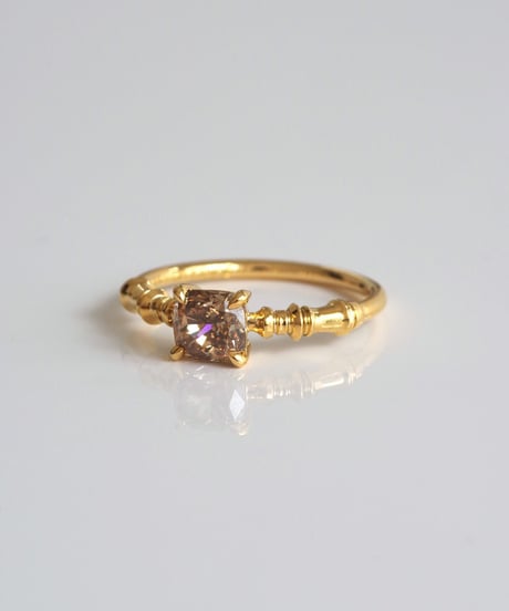 One of kind / Fancy Brown Diamond Ring ＜K18YG＞ - R1034YG