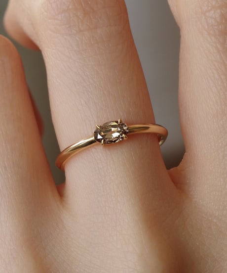 One of kind / Natural Diamond Ring ＜K18YG> - R393YG
