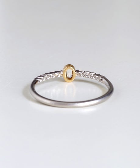 One of kind / Rosecut Diamond Ring ＜PT950/K18YG＞ -RR085C