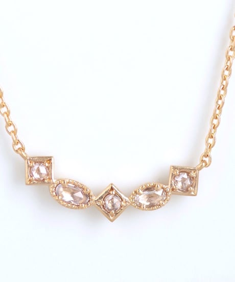 One of a kind / Rosecut Diamond Necklace ＜K18YG＞ - NR208C