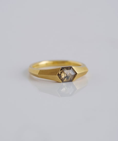 One of kind / Natural color Diamond ring ＜K18YG＞ - R670YG