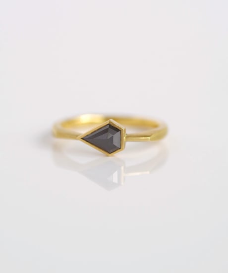 One of kind / Black Diamond ring ＜K18YG＞ - R597YG