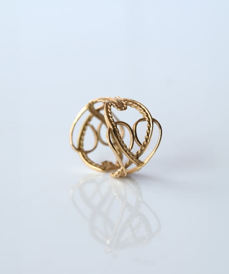 YARN cuff ring - Ⅱ ＜K18YG＞