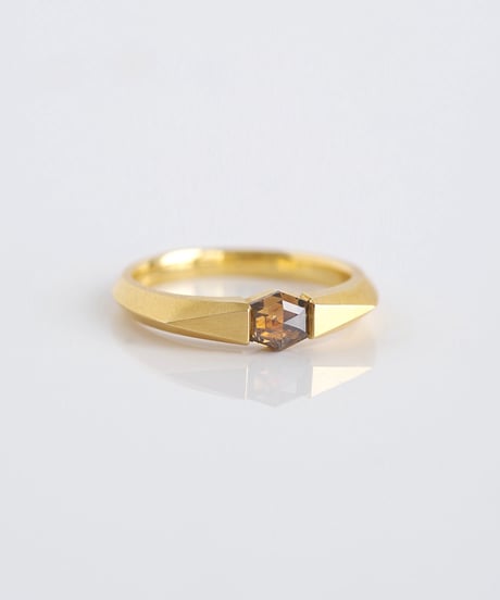One of kind / Natural color Diamond ring ＜K18YG＞ - R451YG