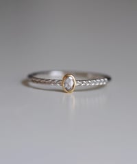 One of kind / Rosecut Diamond Ring ＜PT950/K18YG＞ -RR085C