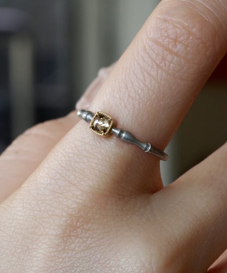 One of kind / Natural Diamond Ring ＜Pt/K18YG＞ - R224PTYG