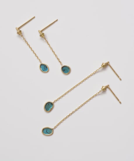 One of a kind / Slice DIAMOND earrings ＜K18YG＞ - ESLDIAB/M