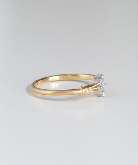 One of kind / Rosecut Diamond Ring ＜K18YG/PT950＞ -RR105C
