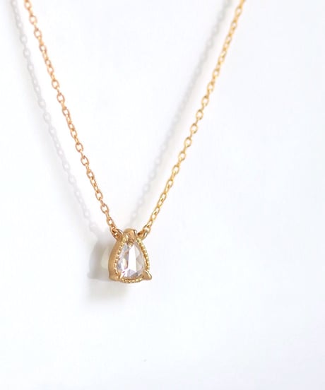 One of a kind / Rosecut Diamond Necklace ＜K18YG＞ - NR168C