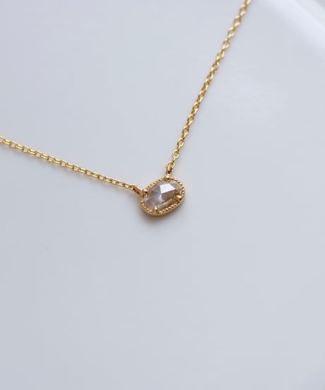 One of a kind / Rosecut Diamond Necklace ＜K18YG＞ - NR152C