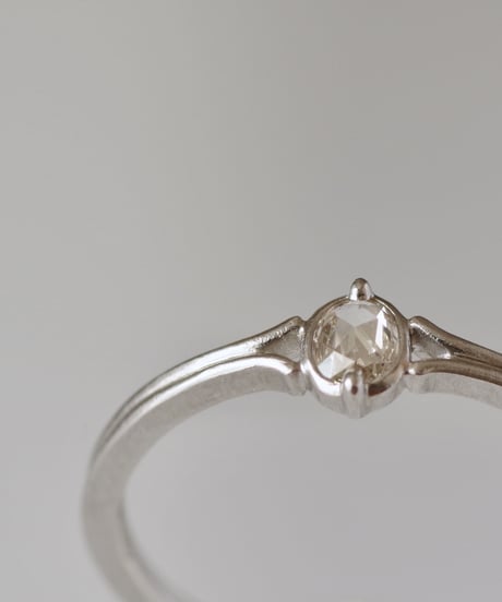One of a kind / Rosecut diamond Ring ＜PT950＞ - RR102C