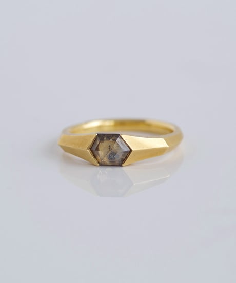One of kind / Natural color Diamond ring ＜K18YG＞ - R670YG