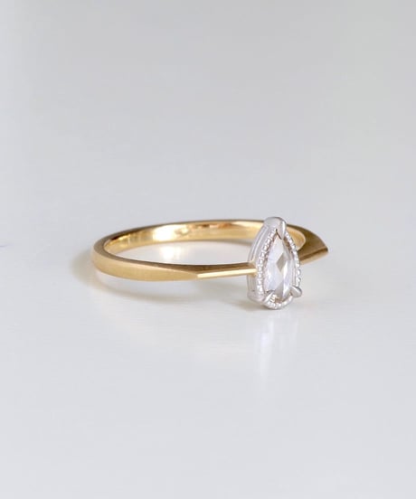 One of kind / Rosecut Diamond Ring ＜K18YG/PT950＞ -RR190C