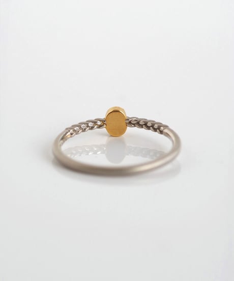 One of kind /  FANCY White Diamond ring【CGL】＜Pt/K18＞ - R106YG/FW