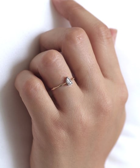 One of kind / Rosecut Diamond Ring ＜K18YG/PT950＞ -RR152C