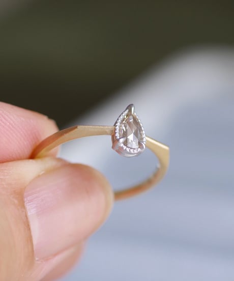 One of kind / Rosecut Diamond Ring ＜K18YG/PT950＞ -RR190C