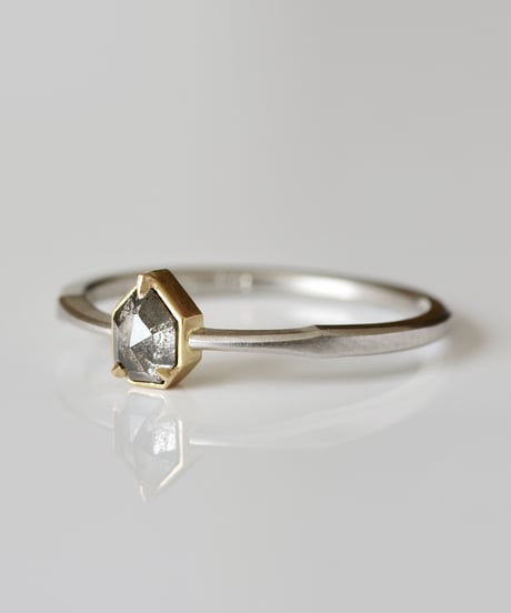 One of a kind / Diamond Ring ＜PT950,K18YG＞ - R 373C