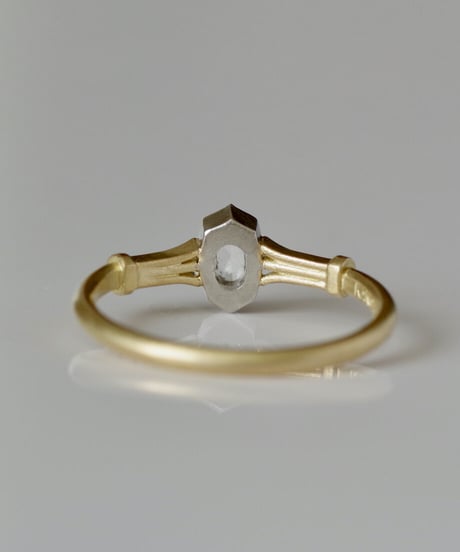 One of a kind / Rosecut diamond Ring ＜K18YG, PT950＞ - RR162C