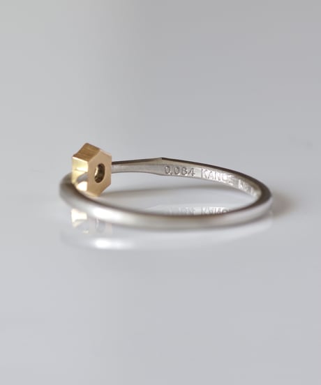One of kind / Rosecut Diamond Ring ＜PT950/K18YG＞ -RR084C
