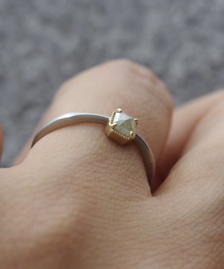 One of kind / Diamond Ring ＜Pt950/K18YG＞ -R436CPTYG