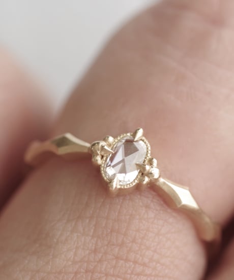 One of kind / Rosecut Diamond Ring ＜K18YG＞ -RR144C