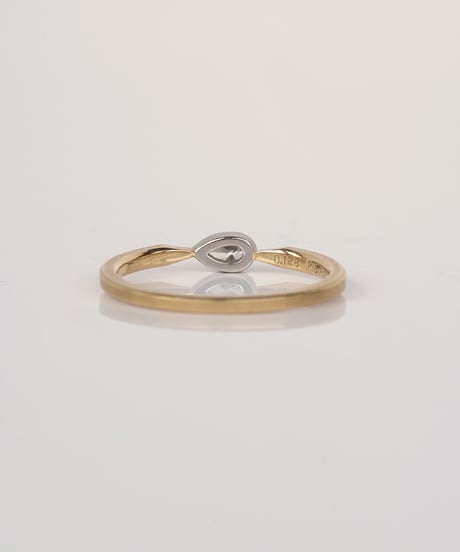 【 FANCY WHITE 】One of kind / Natural Diamond Ring ＜K18YG/Pt＞ - RW128YGPT