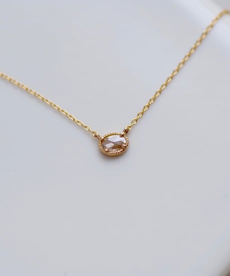 One of a kind / Rosecut Diamond Necklace ＜K18YG＞ - NR065C