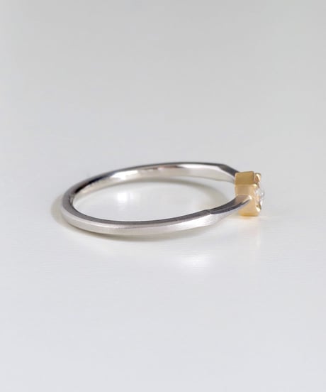 One of kind / Rosecut Diamond Ring ＜PT950/K18YG＞ -RR065C