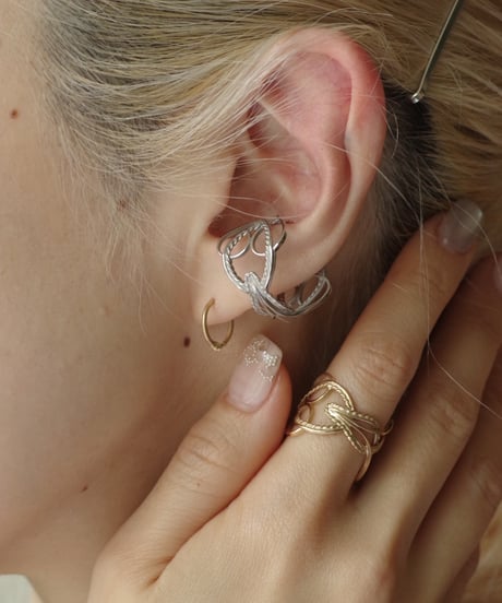 YARN cuff ring - Ⅱ ＜Pt900＞