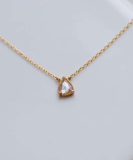 One of a kind / Rosecut Diamond Necklace ＜K18YG＞ - NR168C