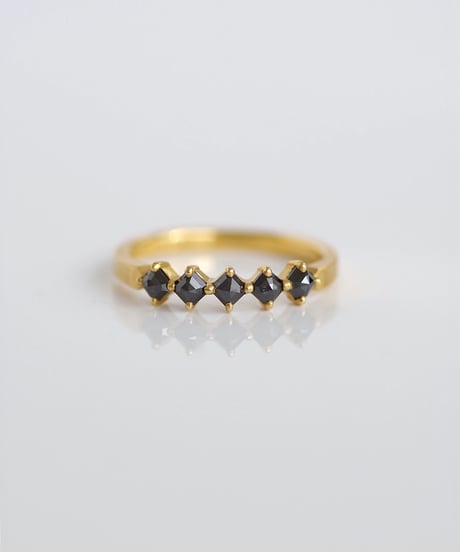 One of kind / Black Diamond ring ＜K18YG＞ - R587YG
