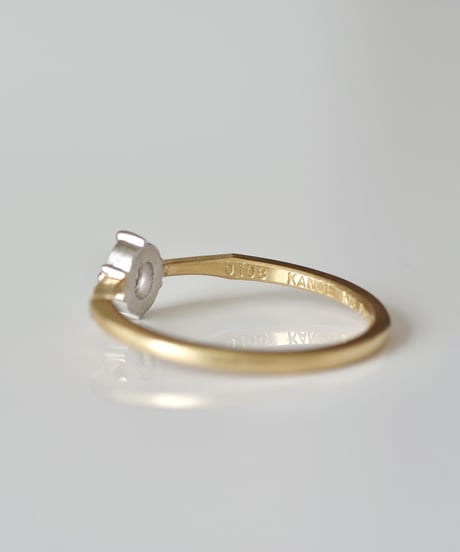 One of a kind / Rosecut diamond Ring ＜K18YG,PT950＞ - RR108C