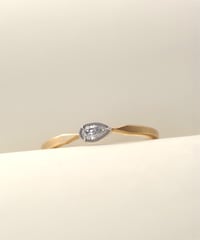 【 FANCY WHITE 】One of kind / Natural Diamond Ring ＜K18YG/Pt＞ - RW128YGPT