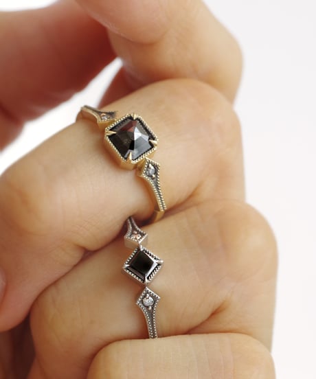 One of kind / Black Diamond ring ＜K18YG＞ - R1320YG