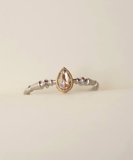 One of kind / Natural Diamond Ring ＜Pt/K18YG＞ - 243PTYG