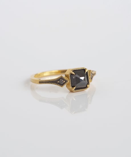 One of kind / Black Diamond ring ＜K18YG＞ - R1320YG