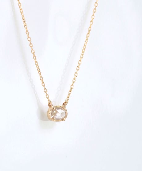 One of a kind / Rosecut Diamond Necklace ＜K18YG＞ - NR152C