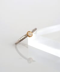 One of kind /  FANCY White Diamond ring【CGL】＜Pt/K18＞ - R106YG/FW