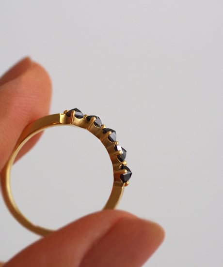 One of kind / Black Diamond ring ＜K18YG＞ - R587YG