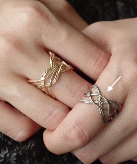 YARN cuff ring - Ⅰ ＜Pt900＞