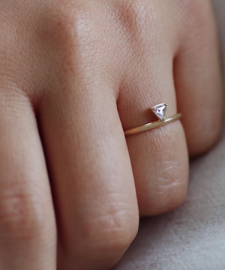 One of a kind / Rosecut diamond Ring ＜K18YG＞ - RRtr102C