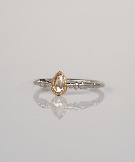One of kind / Natural Diamond Ring ＜Pt/K18YG＞ - 243PTYG