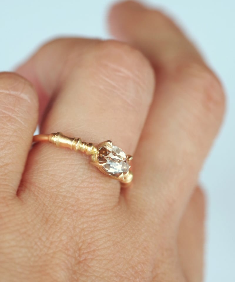 美品★KANOE★One of a kind K18ナチュラルダイヤモンドリング KANOE☆One of a kind K18ナチュラルダイヤモンドリング