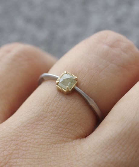 One of kind / Diamond Ring ＜Pt950/K18YG＞ -R436CPTYG