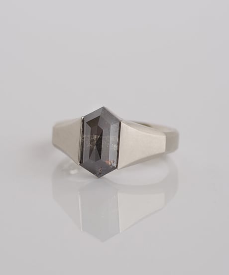 One of kind / Black Diamond ring ＜Pt＞ - R3152PT