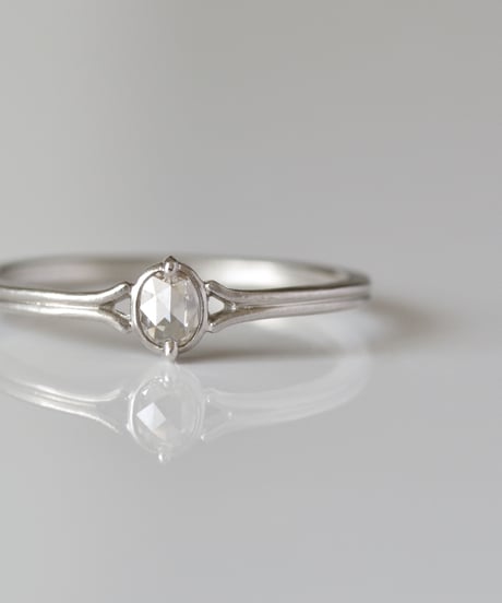 One of a kind / Rosecut diamond Ring ＜PT950＞ - RR102C